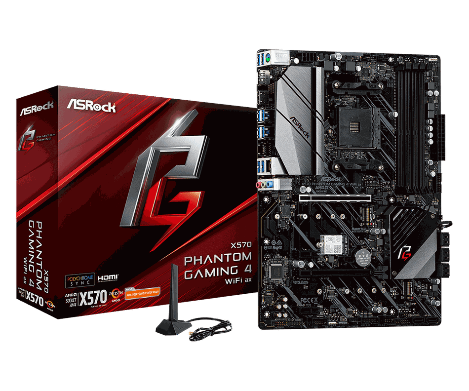 Placa Madre Asrock X570 Phantom Gaming 4 Wifi Ax Socket Am4-0