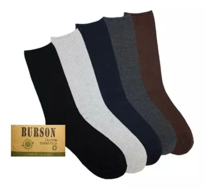 Calcetines De Algodón Sin Costura - Pie Diabético Hombre - Sixpack-1