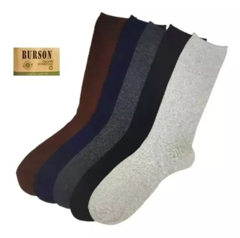 Calcetines De Algodón Sin Costura - Pie Diabético Hombre - Sixpack-2