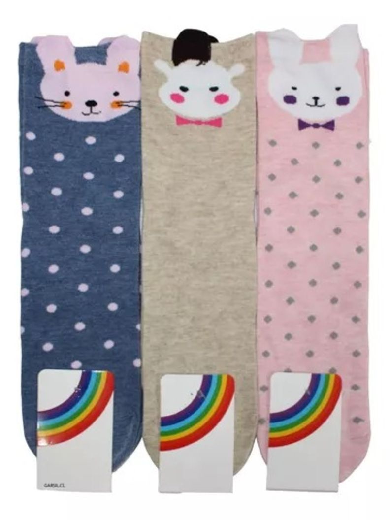 Calcetines De Algodón Para Mujer Con Diseños - Sixpack-0