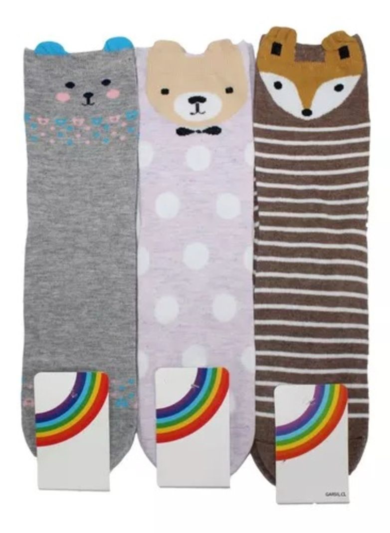 Calcetines De Algodón Para Mujer Con Diseños - Sixpack-1