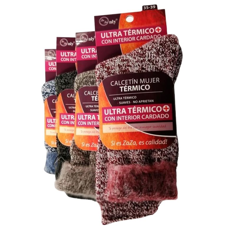 Calcetines De Mujer Ultra Térmico - Diabéticos - Suaves - Docena-0