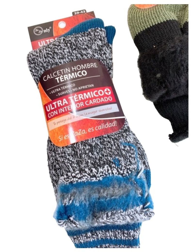 Calcetines Para Hombre Ultra Térmico - Diabéticos - Suaves - Docena-3