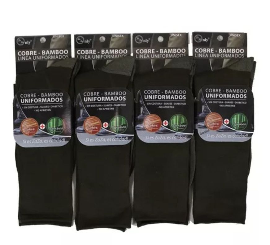 Calcetín Con Fibra De Bambú + Cobre Para Carabinero - Sin Costuras - SIXPACK-0