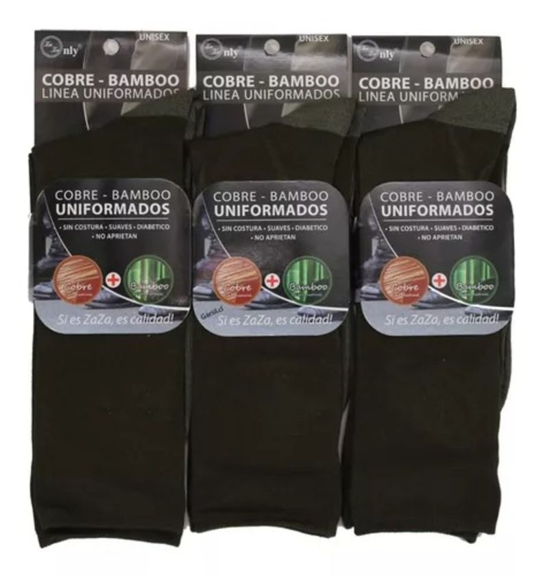 Calcetín Con Fibra De Bambú + Cobre Para Carabinero - Sin Costuras - SIXPACK-1