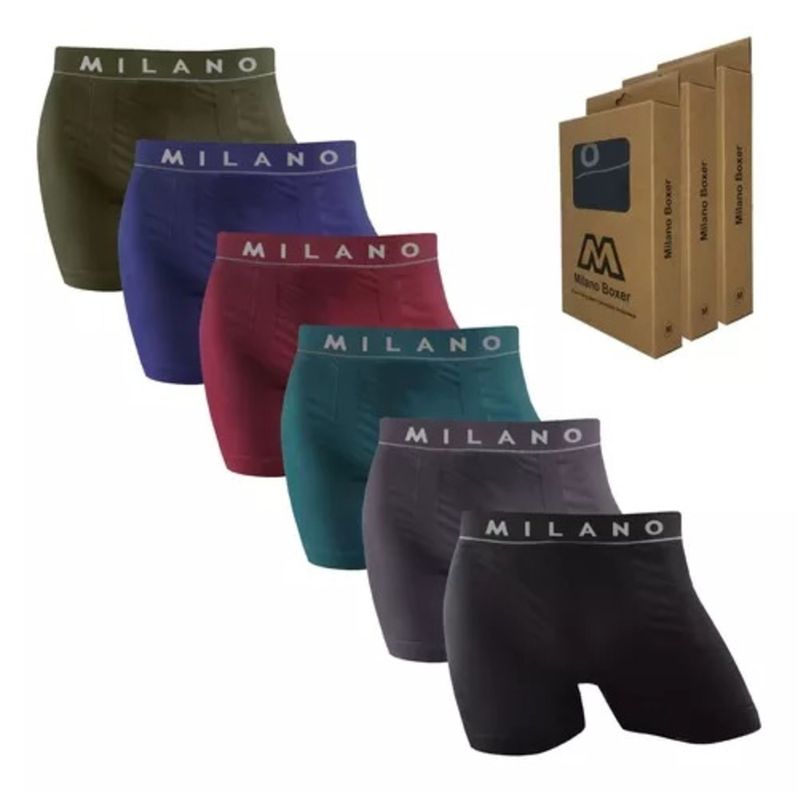 Bóxer Short Para Hombre De Algodón Sin Costuras - Docena-0