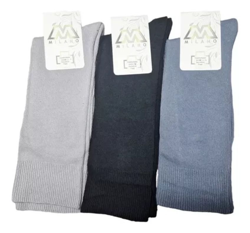 Calcetines Circulación Diabético Para Mujer De Algodón - Sin Costura - Sixpack-0