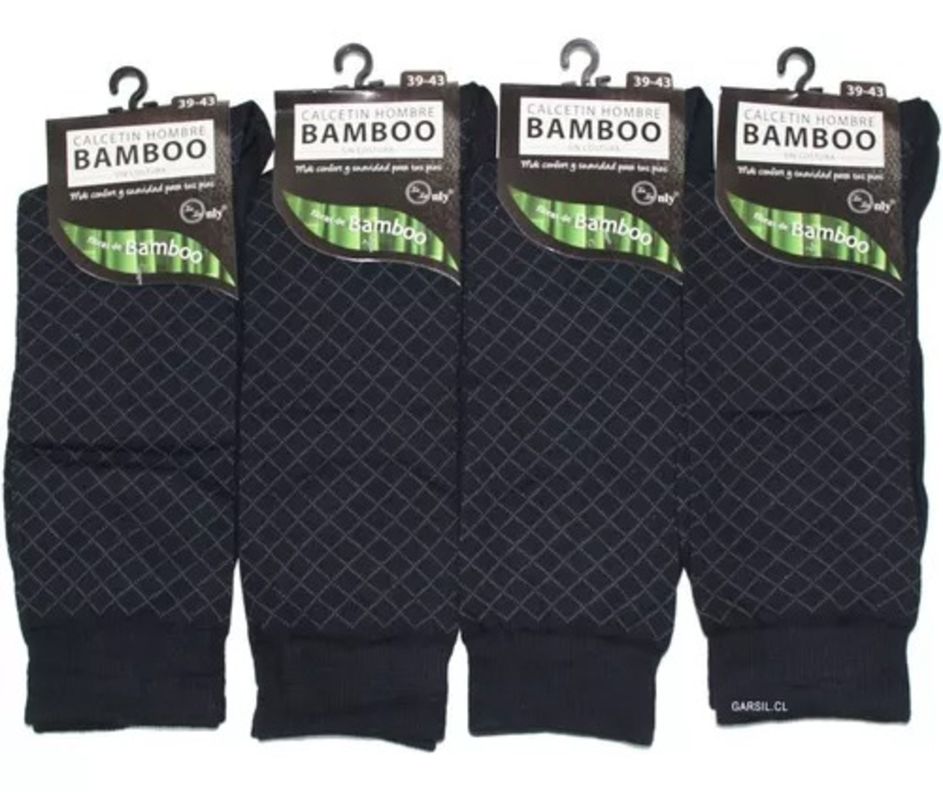 Calcetín Con Fibra De Bambú Para Hombre Ejecutivo - Sin Costuras - Sixpack-3