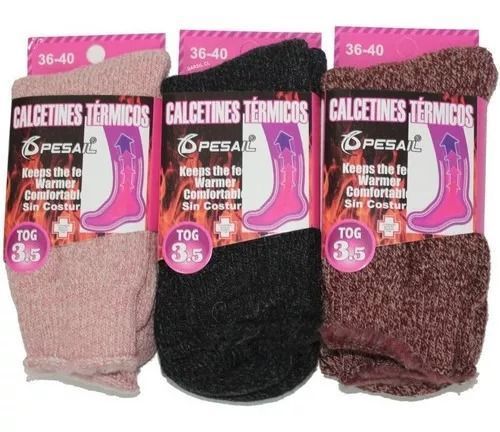 Calcetines Ultra Termicos Para Mujer - Gruesos 3.5 - Docena-0