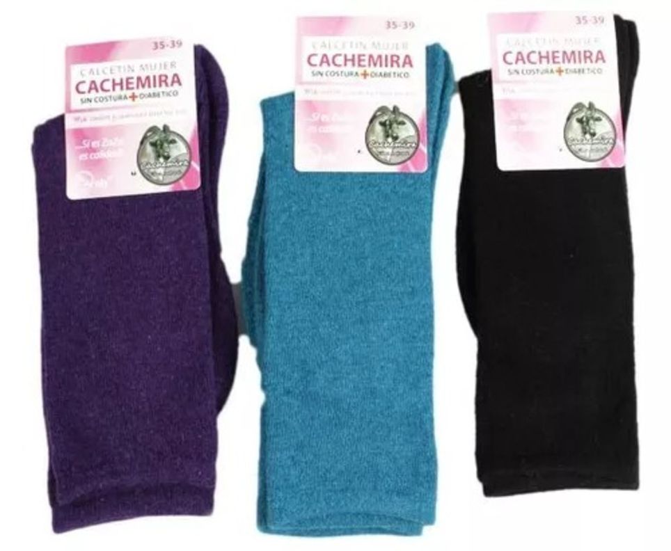 Calcetines Para Mujer De Fibra Cachemira - Diabético - Sin Costuras - Sixpack-2