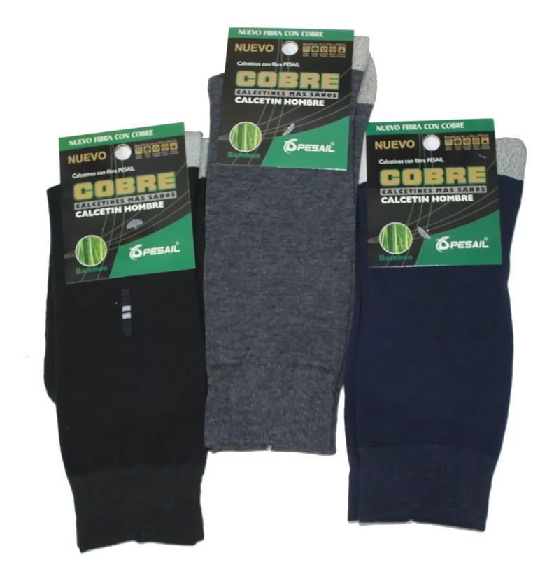 6 Pares De Calcetines Algodón Más Cobre Para Hombre-1