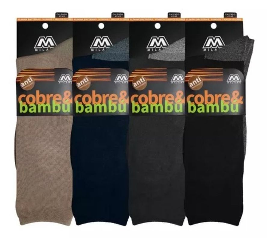 Calcetines Para Hombre Con Fibras De Bamboo Y Fibras De Cobre - Docena-0