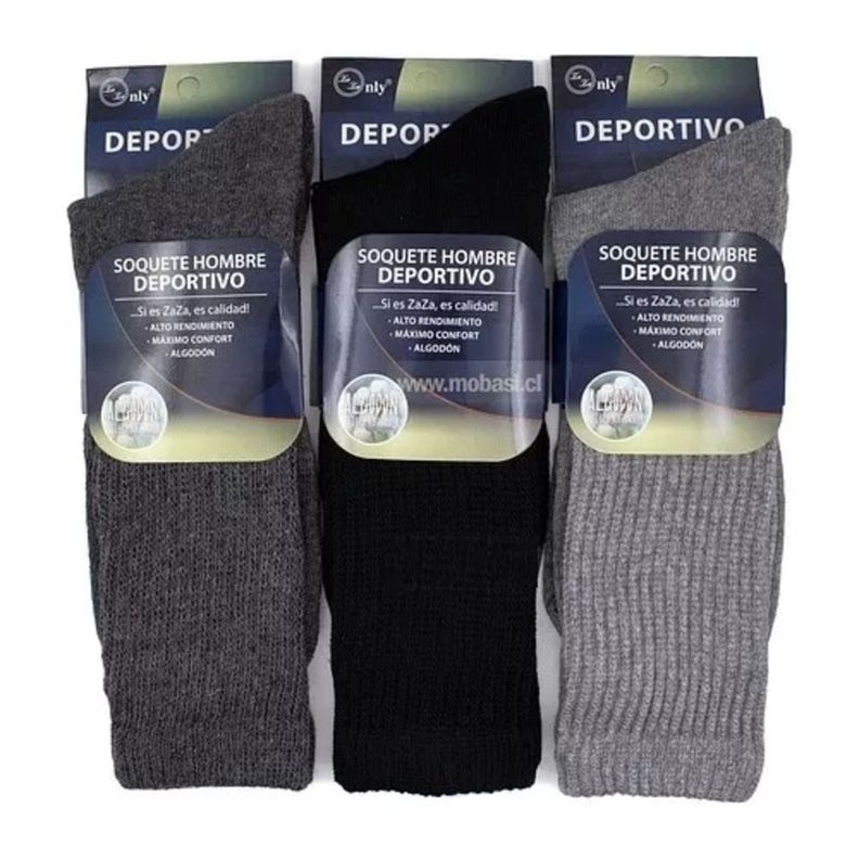 Calcetines (Soquete) Deportivo Para Hombre De Algodón - SIXPACK-2