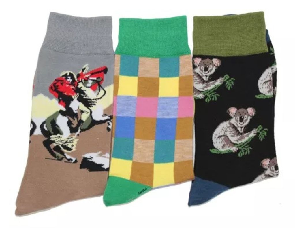 Calcetines De Algodón Con Diseños De Arte - Unisex - Docena-1