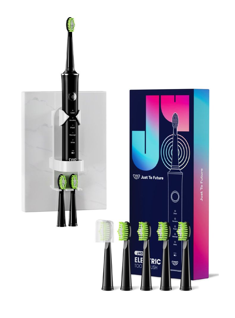Cepillo Electrico Dental JTF 8 Cabezales color Negro-1