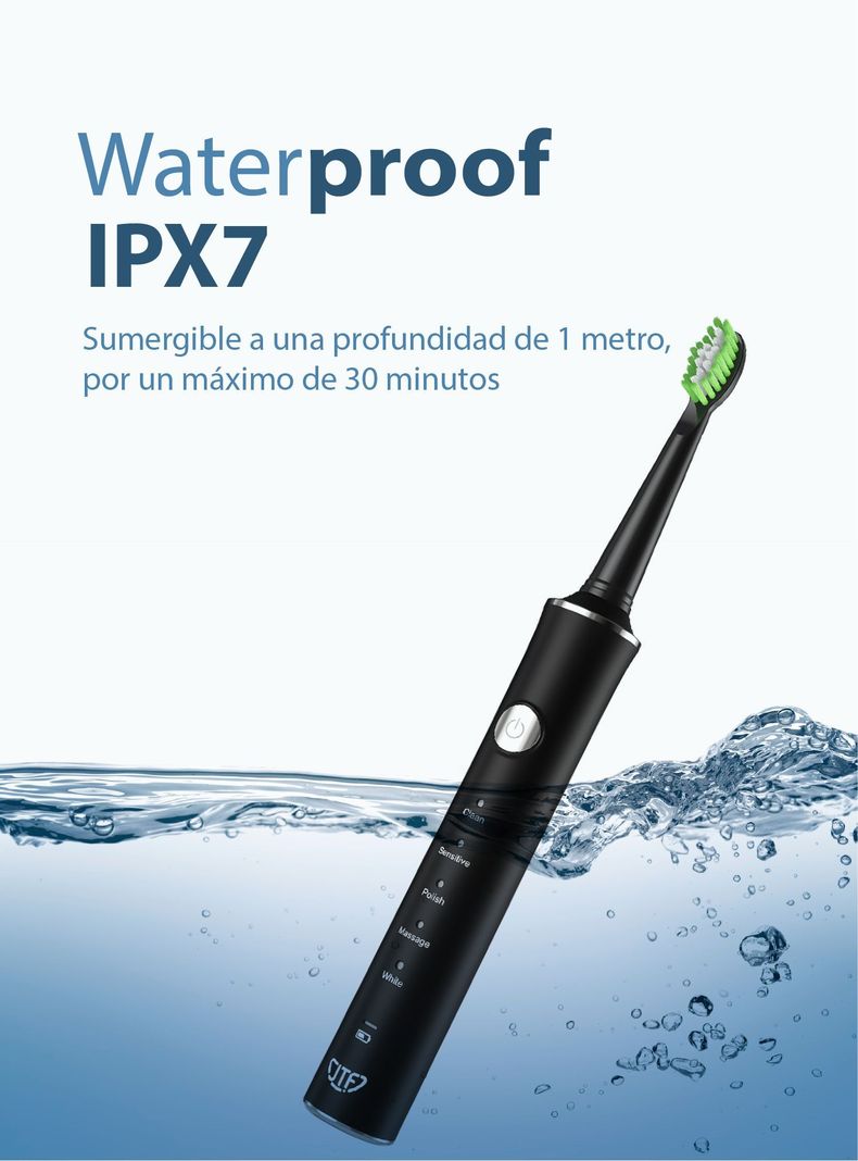 Cepillo Electrico Dental JTF 8 Cabezales color Negro-3
