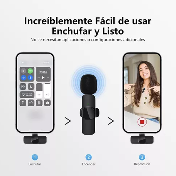 Micrófono de solapa Inalámbrico K9 Android-3