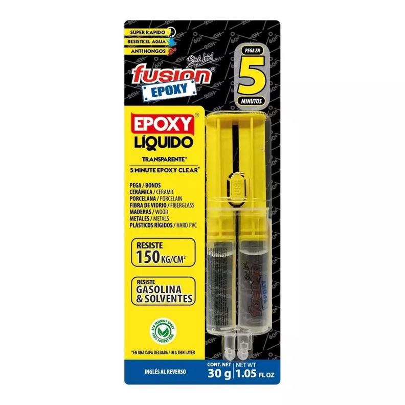 Adhesivo Epoxy Liquido Fusion Transparente 30gr-0