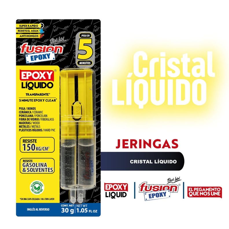 Adhesivo Epoxy Liquido Fusion Transparente 30gr-1