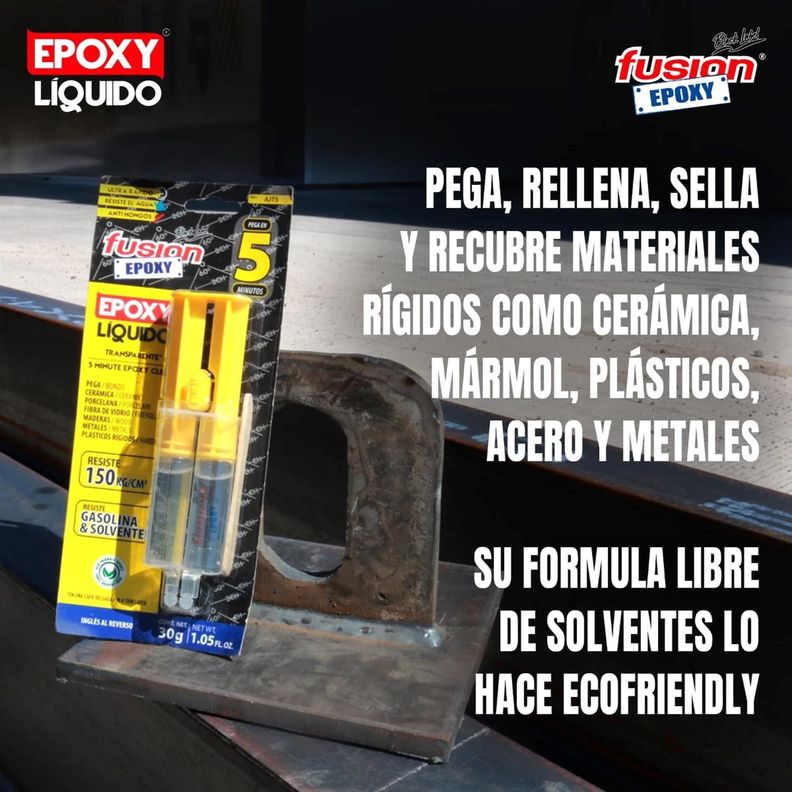 Adhesivo Epoxy Liquido Fusion Transparente 30gr-3