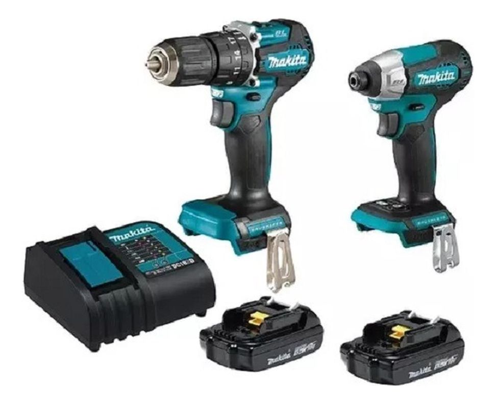 Taladro Percutor Dhp487 +atornillador Imp Dtd157 Makita DLX2414YX7-1