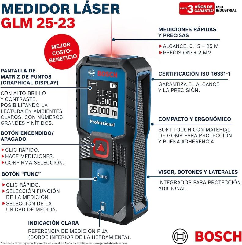 Medidor Distancia GLM 25-23 Bosch-4