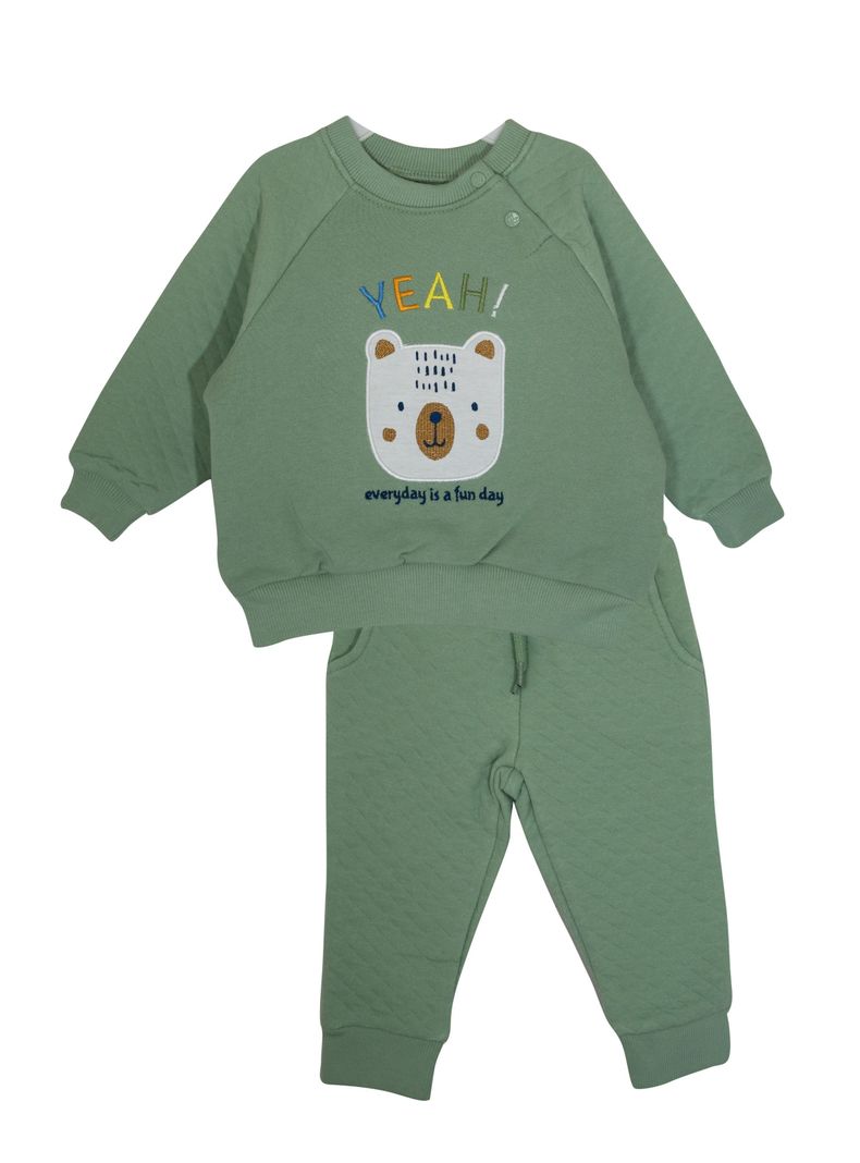 Buzo Quilted Osito Niño Verde Pumucki-0