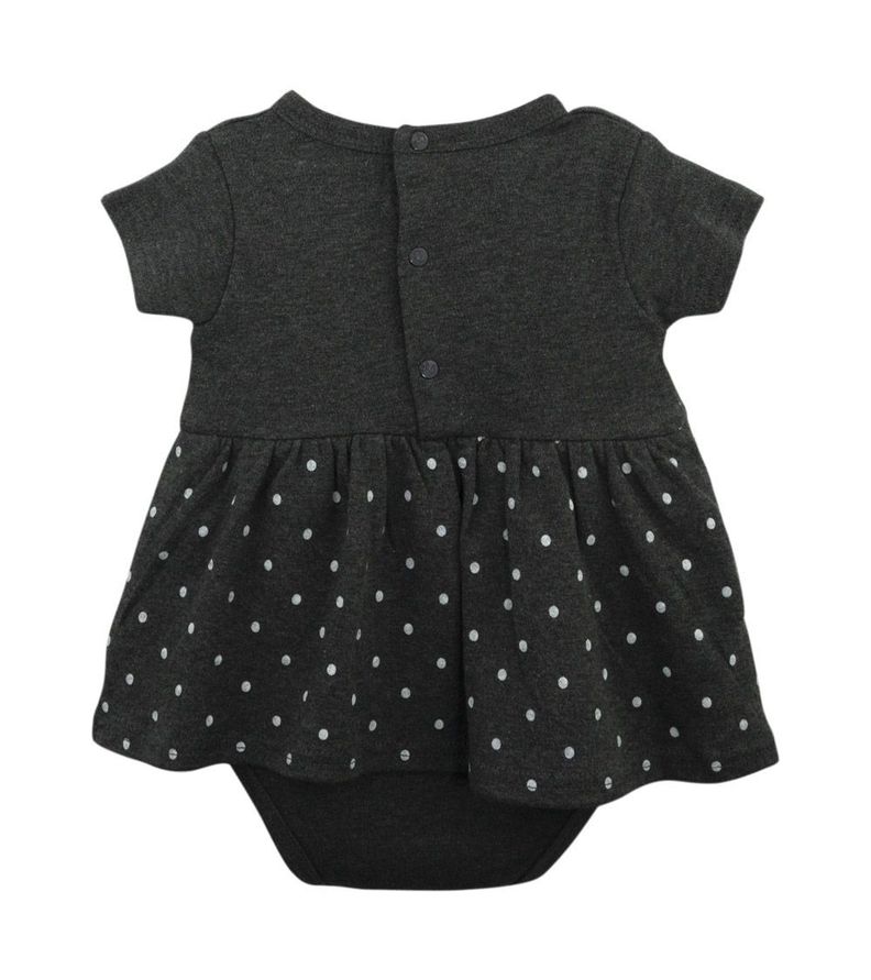 Body Vestido Gris Para Bebé-1
