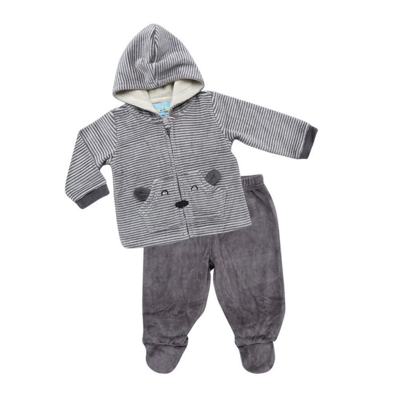 Conjunto de Plush Grey Bear para Bebé Pumucki-0