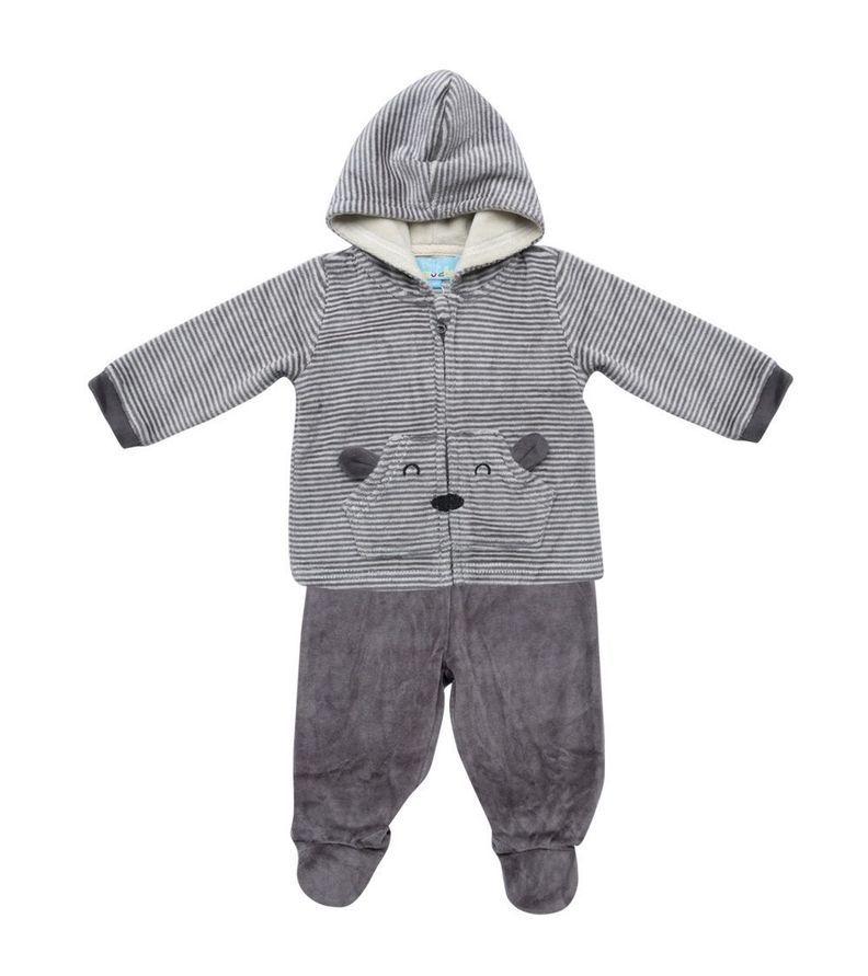 Conjunto de Plush Grey Bear para Bebé Pumucki-2
