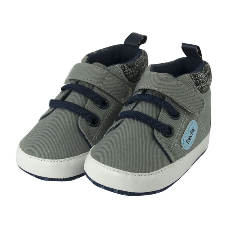 Zapatos Gris con Velcro para Bebé Pumucki-0