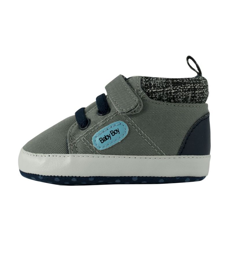 Zapatos Gris con Velcro para Bebé Pumucki-1