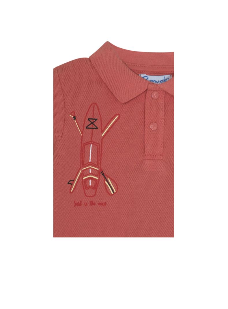 Polera Piqué Manga Corta Rojo Pumucki-1