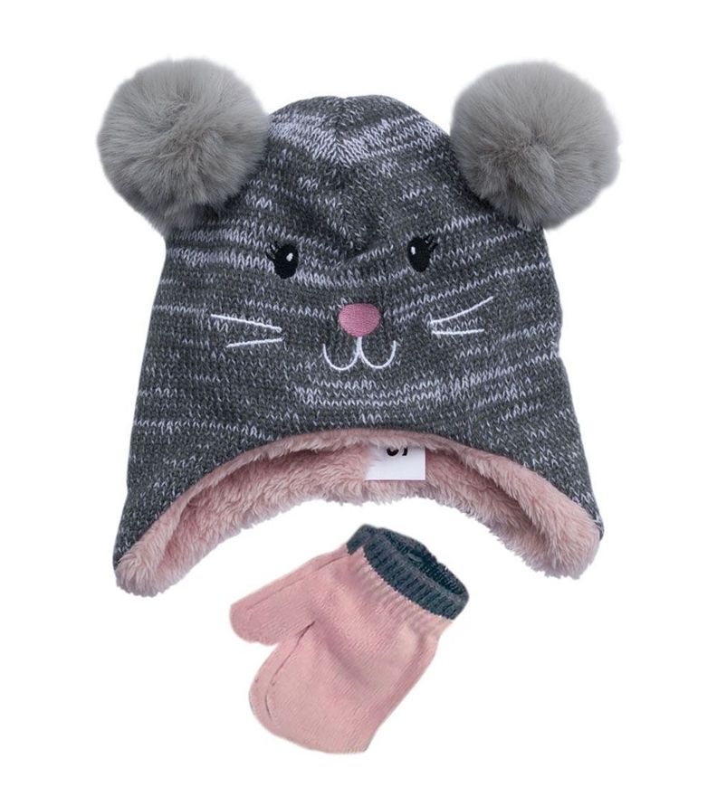 Set de Gorro con Mitones Talla L para Beba Pumucki-1