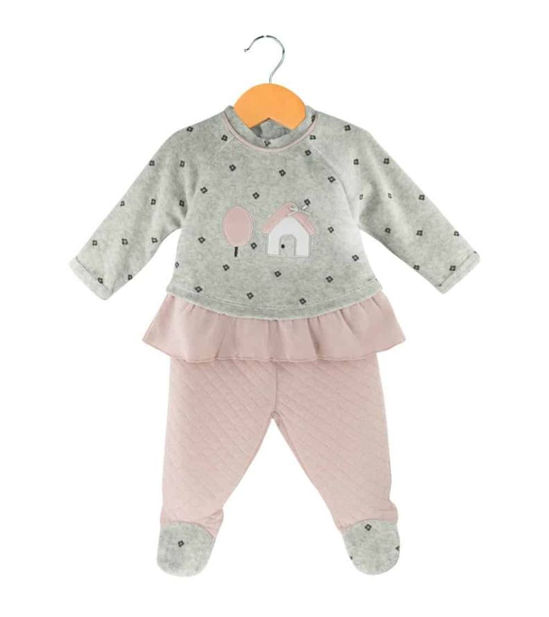 Traje 2 Piezas Quilted Gris Beba Pumucki-0