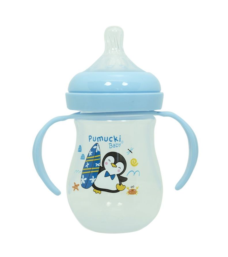 Mamadera Boca Ancha 6oz Celeste Pumucki-1