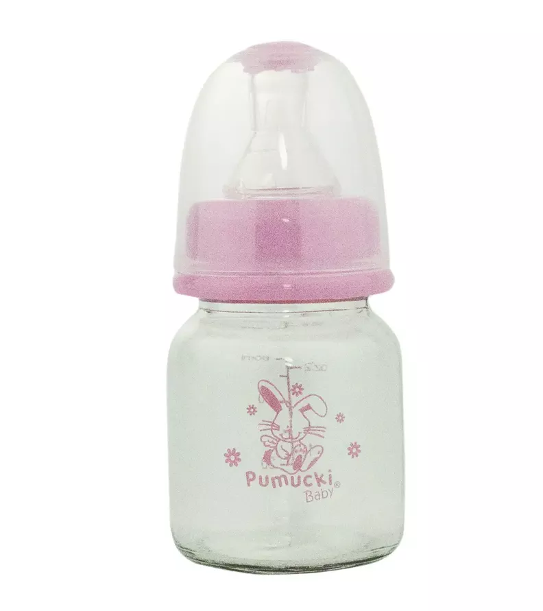 Mamadera de Vidrio Recién Nacido Rosado-0
