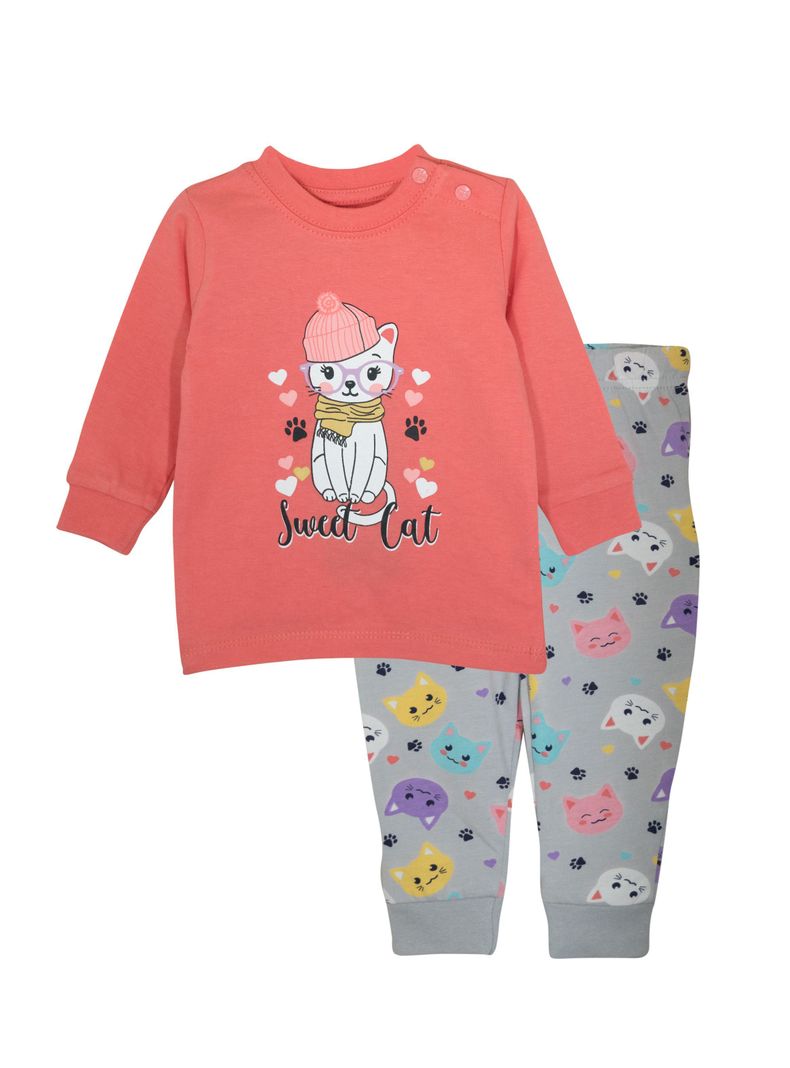 Pijama Algodón Sweet Cat Rosa Pumucki-0