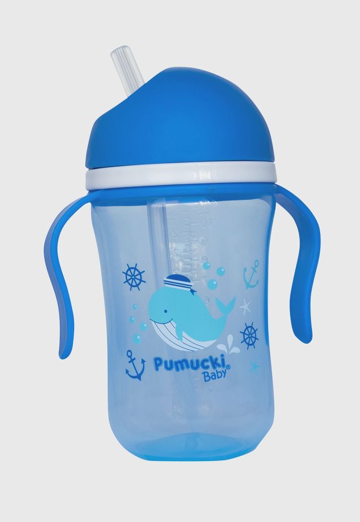 Vaso Facil Agarre Antiderrame Azul Pumucki-1