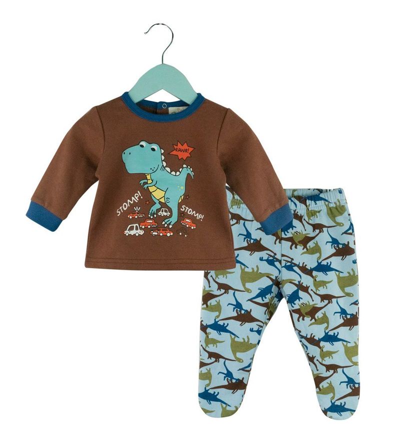 Pijama Bebé Niño de Franela Dino Pumucki-0