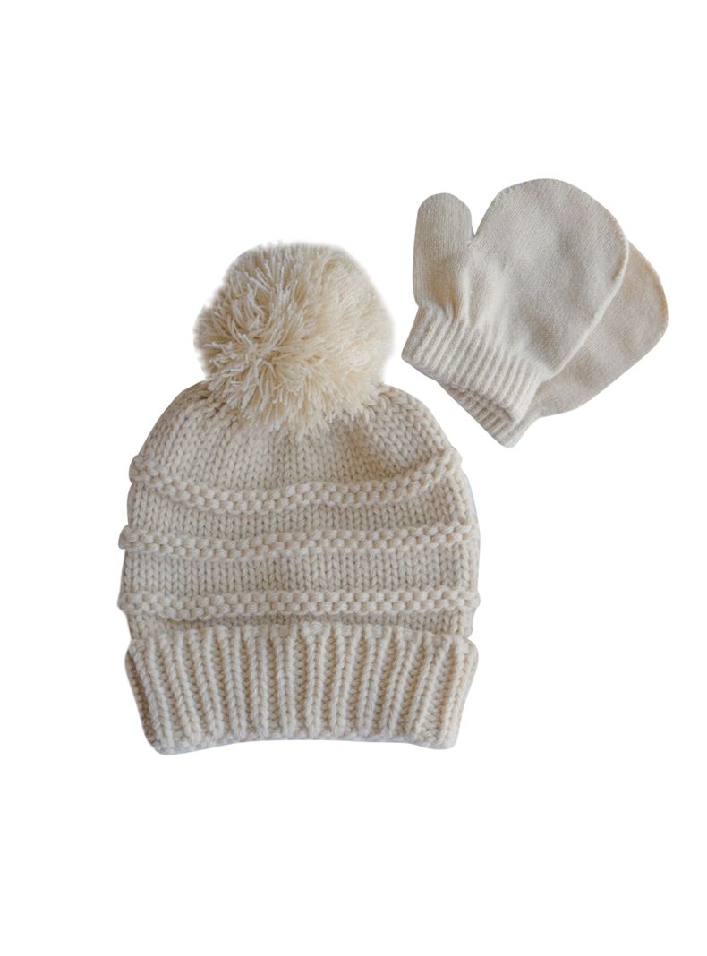Set de gorro y mitones Café Pumucki-1