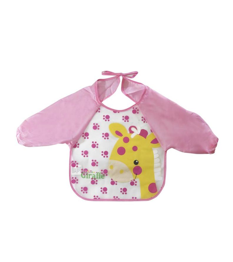 Babero con Mangas Largas 0-6M Rosado Pumucki-0