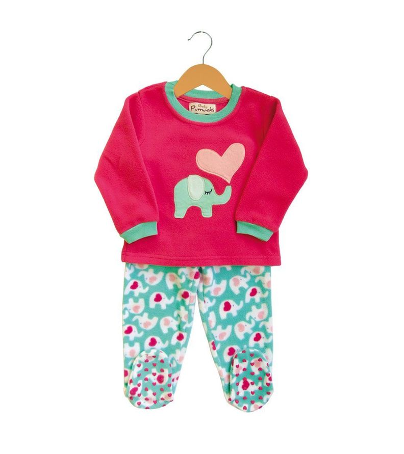 Pijama De Polar Niña Fucsia Pumucki-0