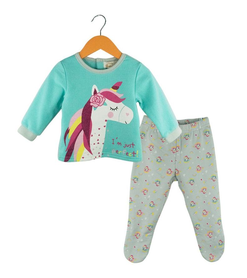 Pijama Bebé de Franela Niña Unicornio Pumucki-1