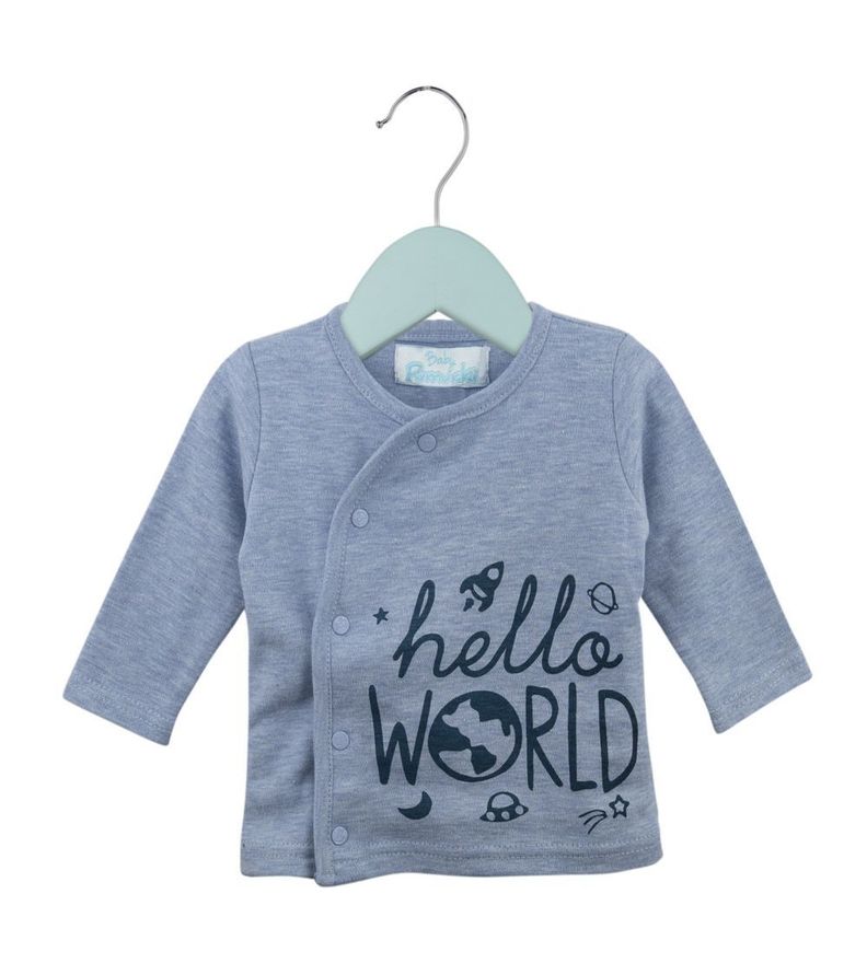 Conjunto de Algodón Celeste para Bebé Pumucki-1