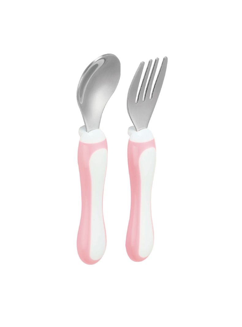 Set Cubiertos de Metal color Rosado Para Bebé Pumucki-0