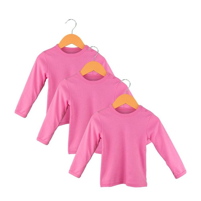 Set de Tres Camisetas Lisas Fucsia Pumucki-0