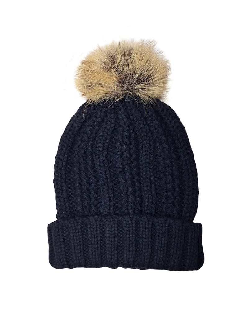 Gorro invierno con Pompón Azul Pumucki-0
