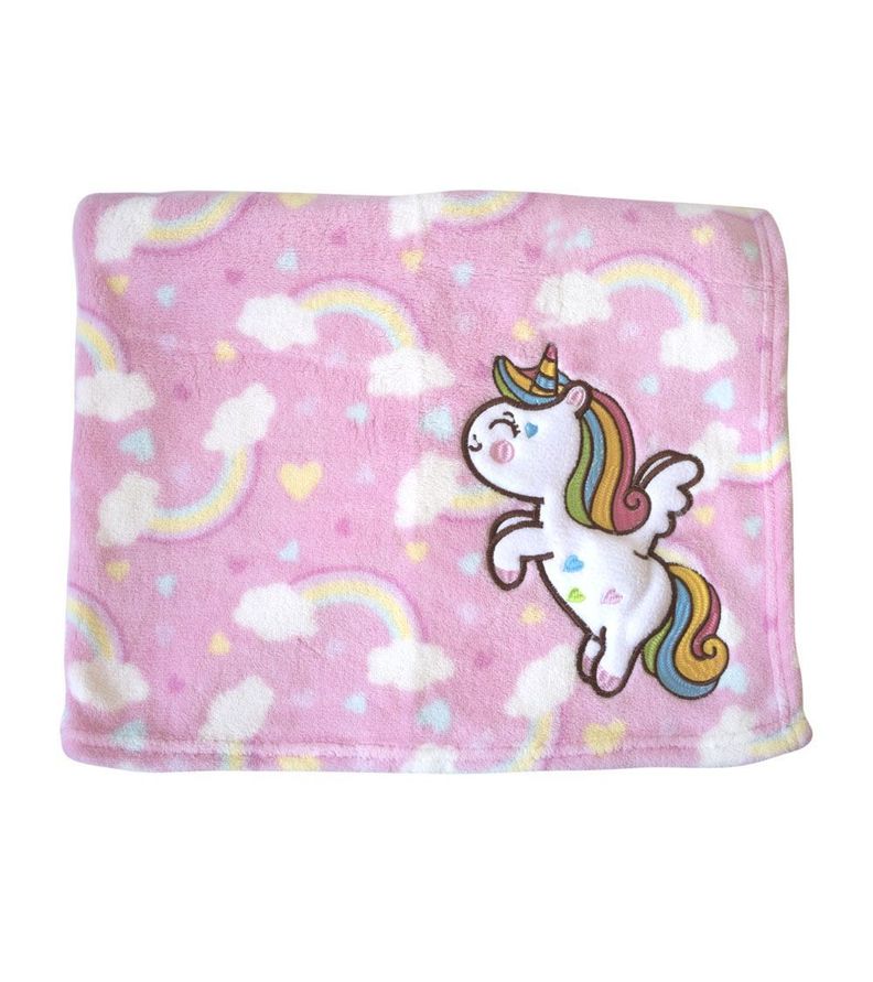 Manta Extra Suave Para Niña Unicornio-1
