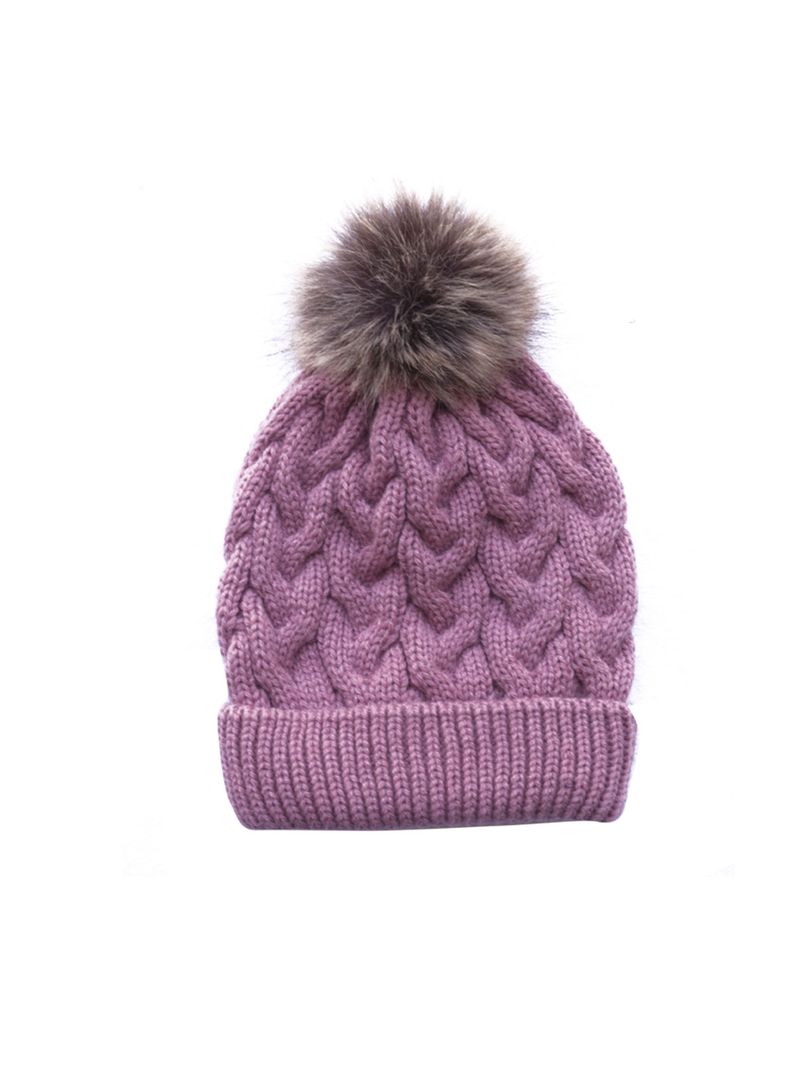 Gorro invierno con Pompón Rosa Pumucki-0
